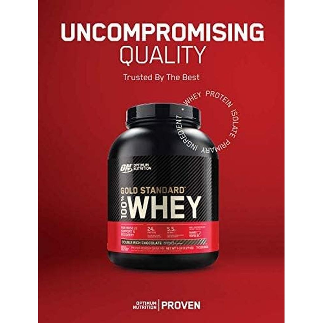 Gold Standard 100% Whey Protein Powder, Vanilla Ice Cream, 2.27Kg