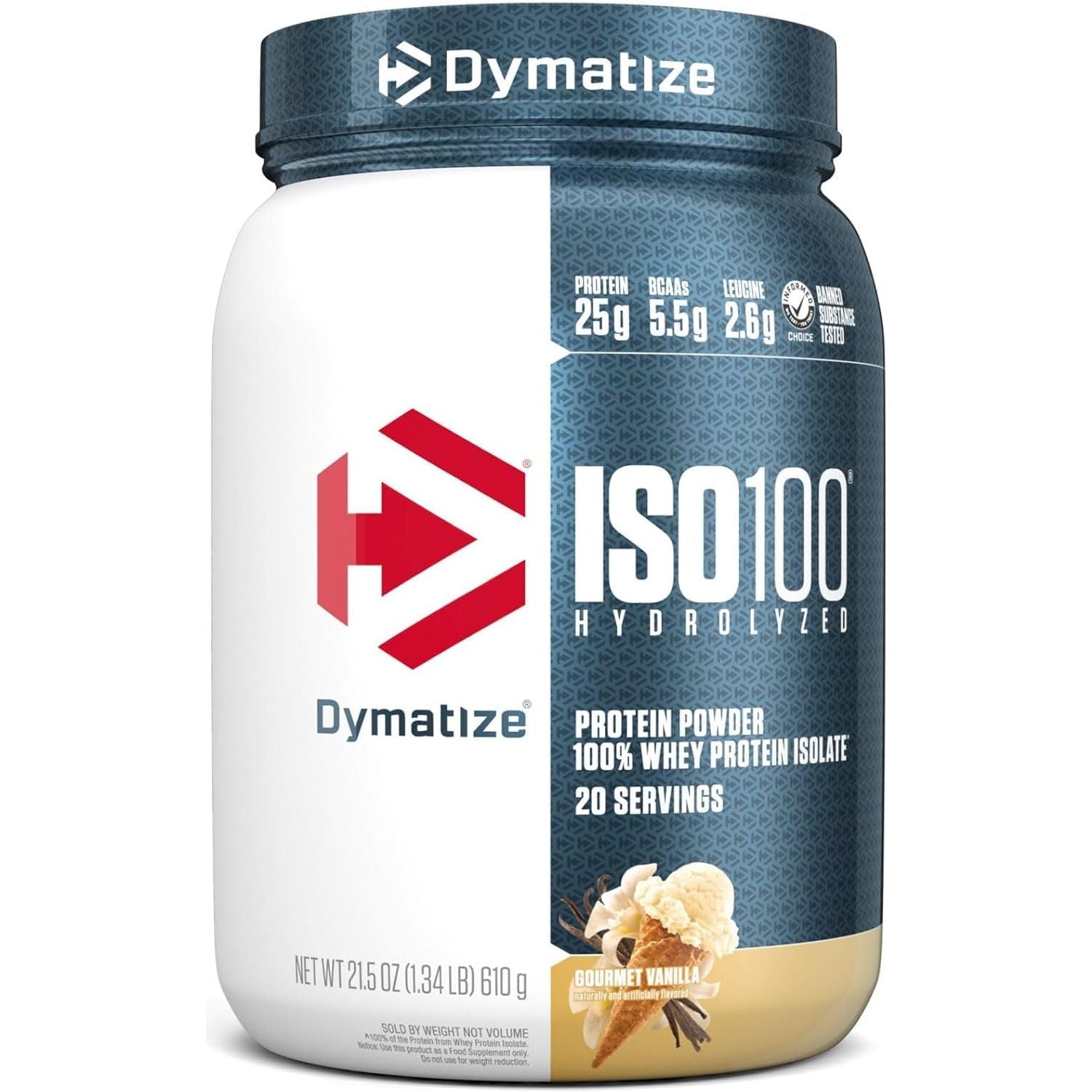 Iso-100 Hydrolyzed Whey Protein Isolate 20 Serves Fudge Brownie 640 Gram