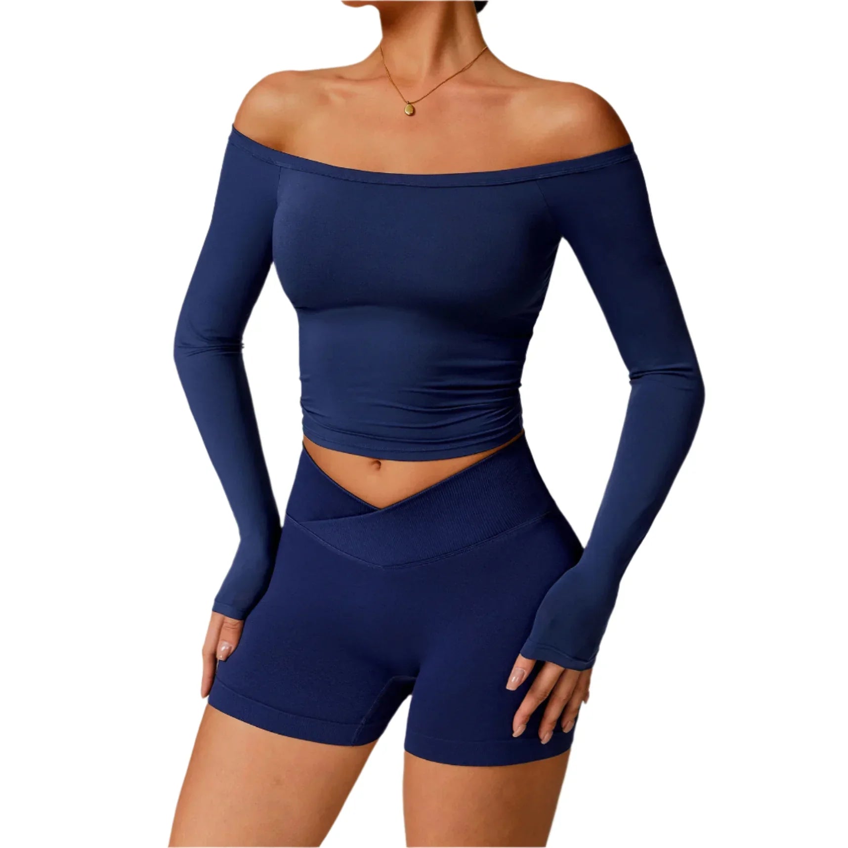Activ Era Off Shoulder Performance Crop Top