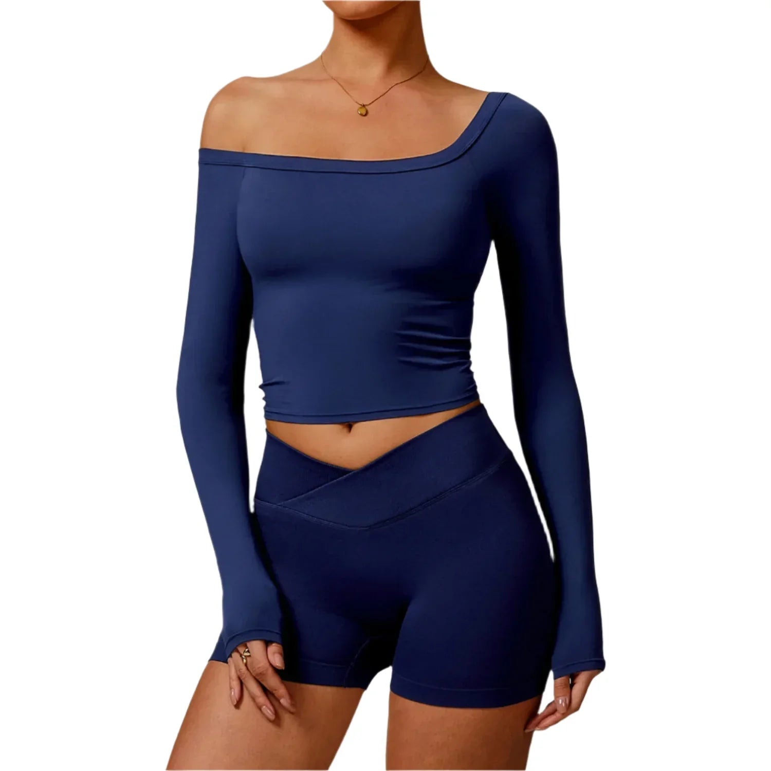 Activ Era Off Shoulder Performance Crop Top