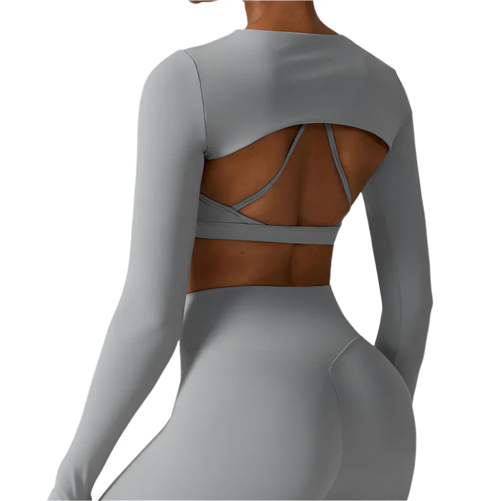 Activ Era Luxe Performance Shawl Crop Top