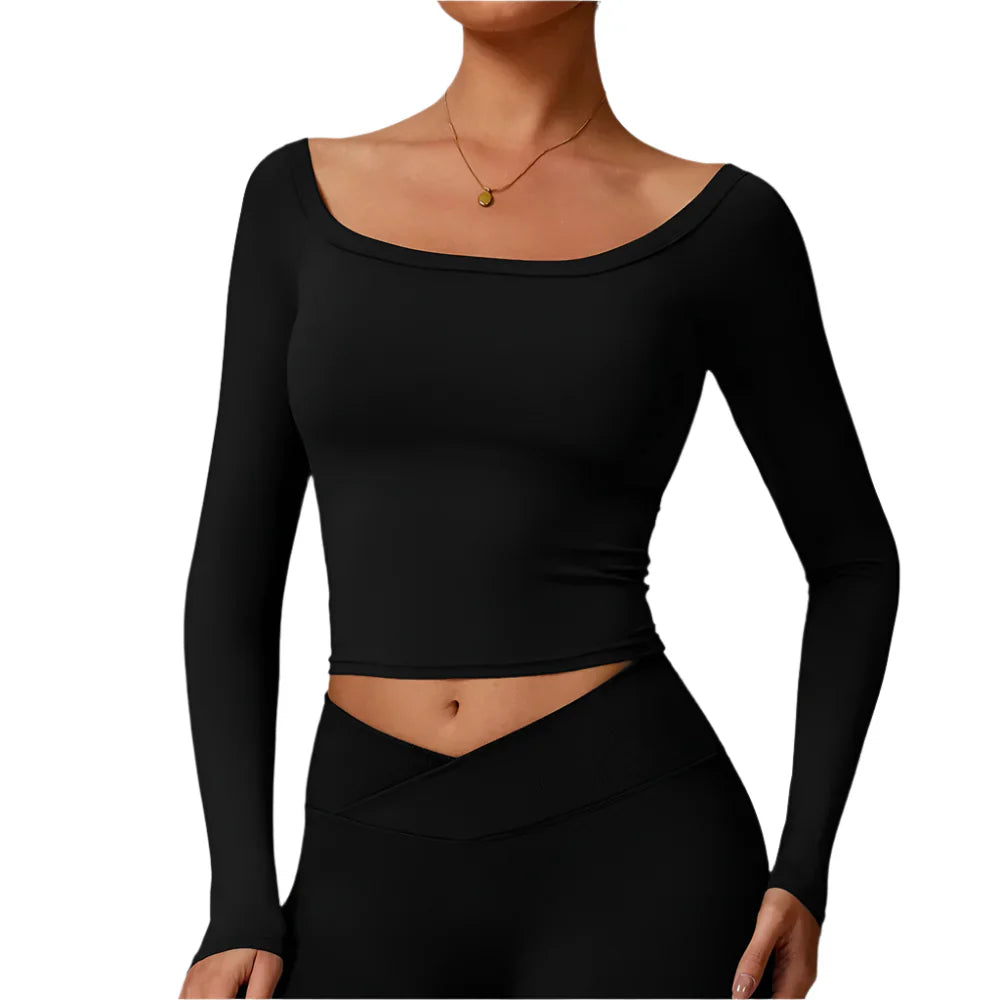 Activ Era Women's Dynamic Long Sleeve Yoga Crop Top